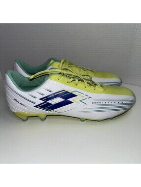 Lotto Solista 700 VIII FG Soccer Cleats White Sunny Lime Men's Size 13